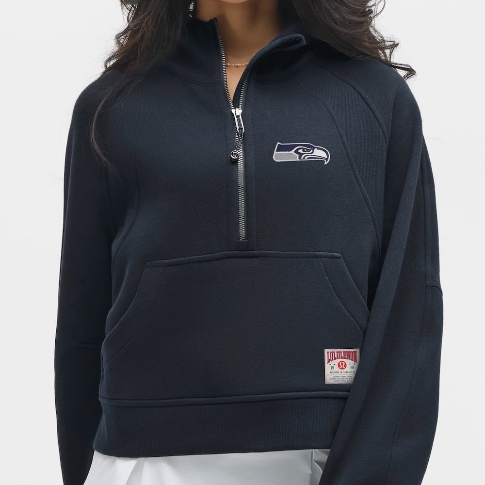 Lululemon x Seattle Seahawks Women's M/L Scuba Oversized Half-Zip Hoodie - New